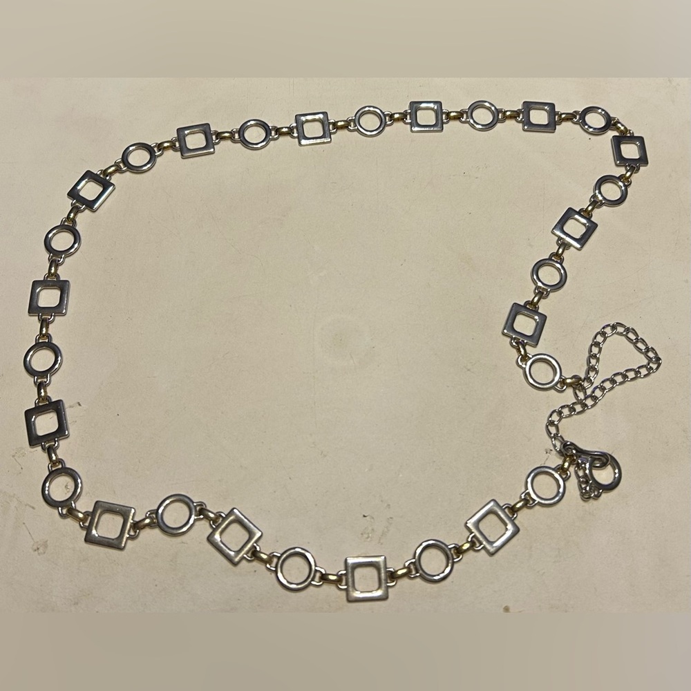 Women’s silver & gold tone belt size XL